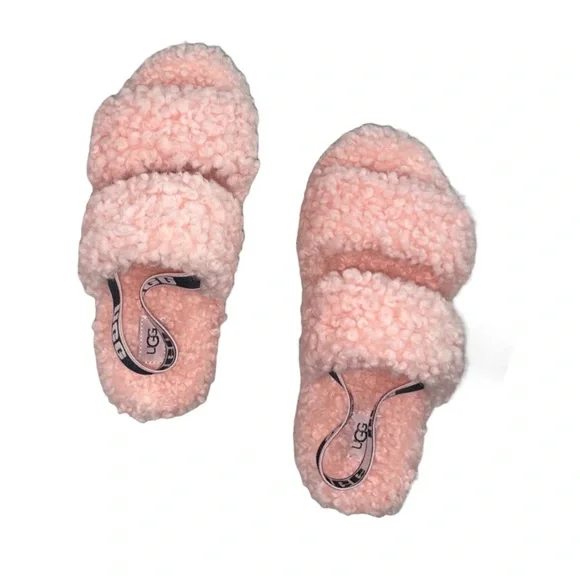 Pink UGG FUFITA fur sandals - Picture 3 of 6